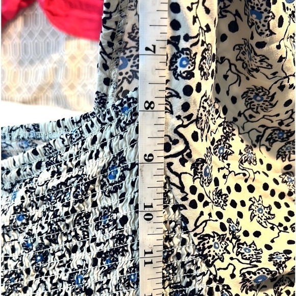 🔥ELOQUII Elements Women's Plus Size Dandelion Print Midi Dress w/Smocked Bodice - Picture 8 of 13